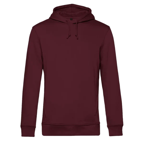 Hoodie organisch katoen man unisex bedrukken bruin