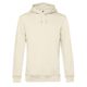Hoodie organisch katoen man unisex bedrukken gebroken wit