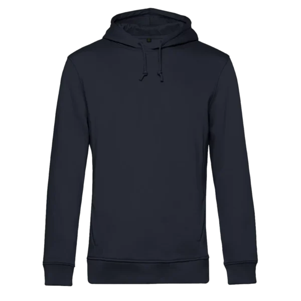Hoodie organisch katoen man unisex bedrukken marine blauw