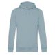 Hoodie organisch katoen man unisex bedrukken zacht blauw