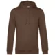 Hoodie organisch katoen man unisex bedrukken zacht bruin mokka