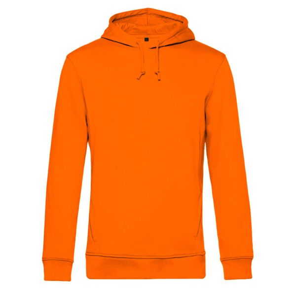 Hoodie organisch katoen man unisex bedrukken oranje