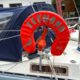 Reddingsboei met bootnaam