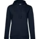 Hoodie vrouw organisch katoen personaliseren donkerblauw