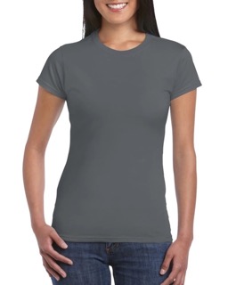 Gildan shirt vrouw houtskool Normaal Klein Gildan shirt vrouw personaliseren bedrukken