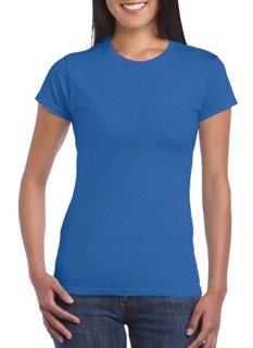 Gildan shirt vrouw koningsblauw Klein Gildan shirt vrouw personaliseren bedrukken