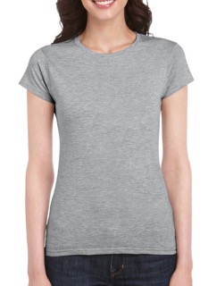 Gildan shirt vrouw sportgrijs Klein Gildan shirt vrouw personaliseren bedrukken