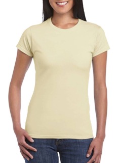 Gildan shirt vrouw zand Klein Gildan shirt vrouw personaliseren bedrukken