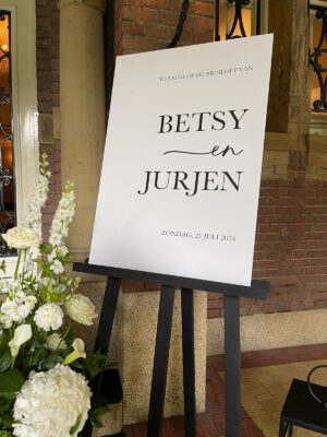 welkomstbord feest bruiloft Friesland