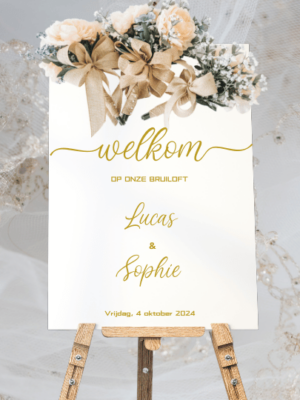 Welkom bruiloftsbord