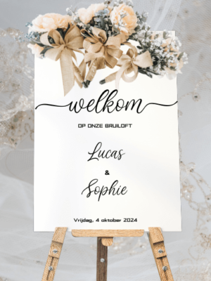 Welkomstbord bruiloft Friesland